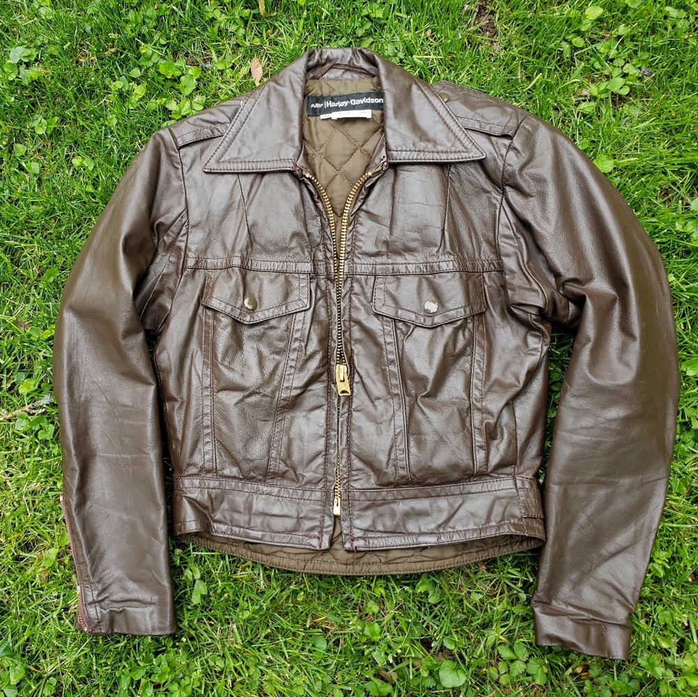 Vintage 70s Harley Davidson Leather Jacket 34 S - Picture 2 of 8